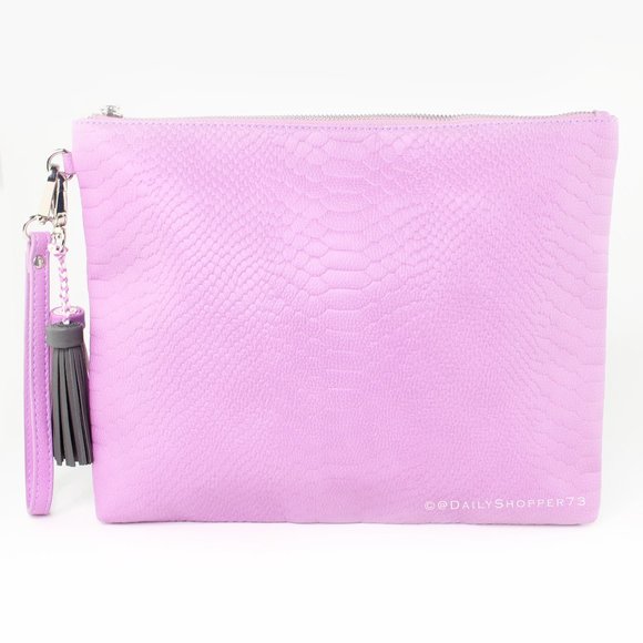 Lavender Python Clutch Purse - Picture 2 of 6
